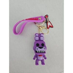 FNAF Bonnie And Guitar Keychain With Wrist Lanyard Five Nights At Freddys